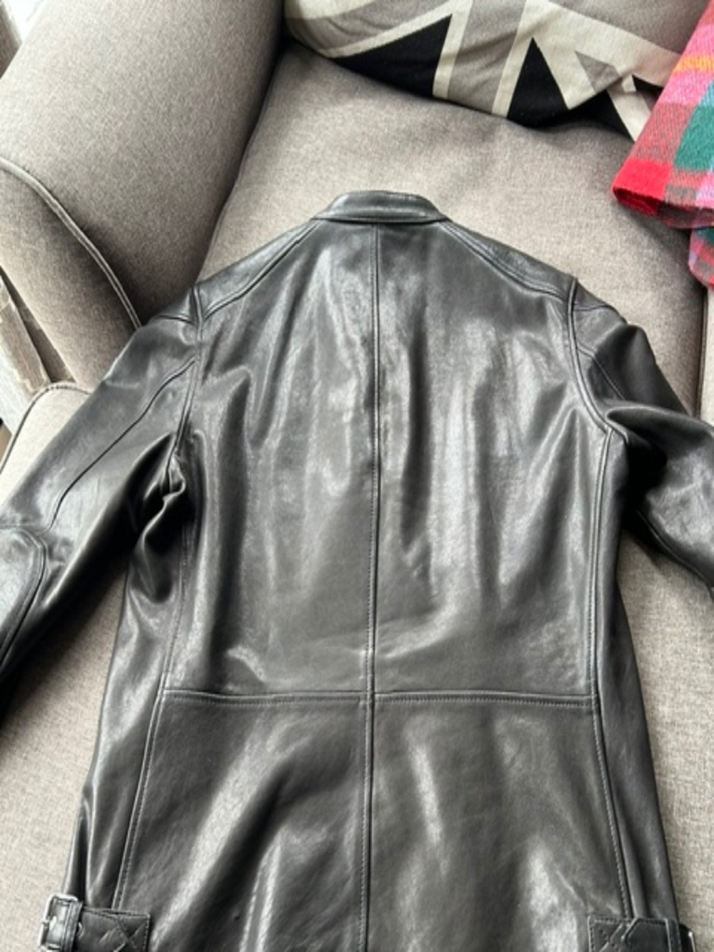 EUC Belstaff Leather Moto Jacket (sz 46 / US 12) - Picture 12 of 14